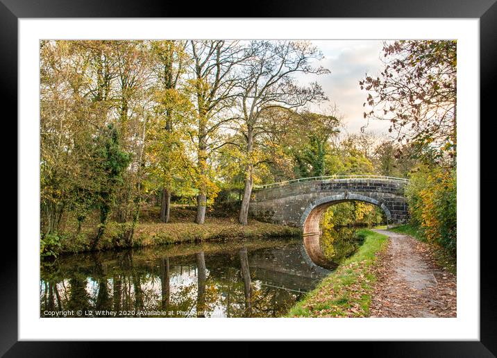 Lancaster Canal, Carnforth Framed Mounted Print by Liz Withey