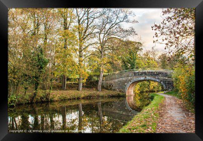 Lancaster Canal, Carnforth Framed Print by Liz Withey