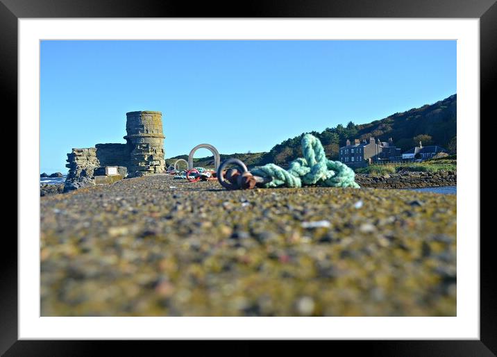 Harbour scene at Dunure, Ayrshire. Framed Mounted Print by Allan Durward Photography