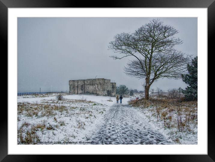 Winter scene at the Garrison, Shoeburyness, Essex, UK. Framed Mounted Print by Peter Bolton