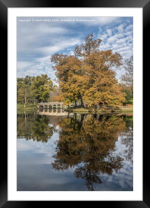 Autumn colours at Painshill  Framed Mounted Print by Kevin White