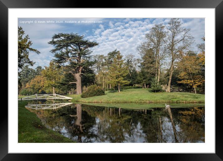Painshill Park lake Framed Mounted Print by Kevin White