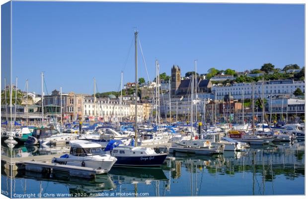 Torquay Harbour and Marina Canvas Print by Chris Warren