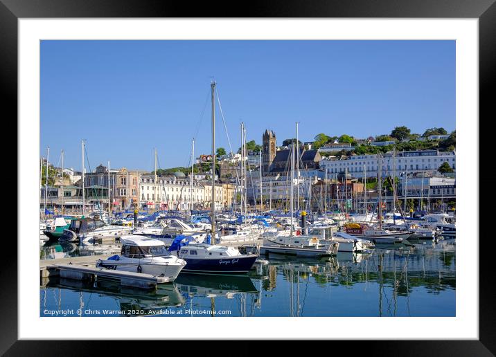 Torquay Harbour and Marina Framed Mounted Print by Chris Warren