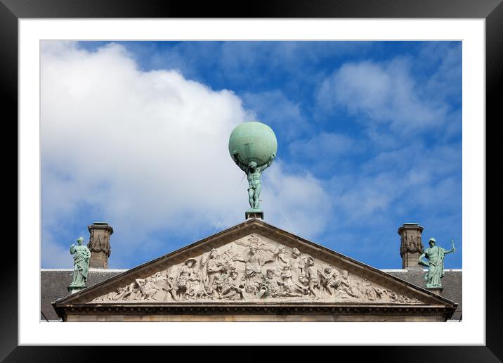 Royal Palace in Amsterdam Architectural Details Framed Mounted Print by Artur Bogacki