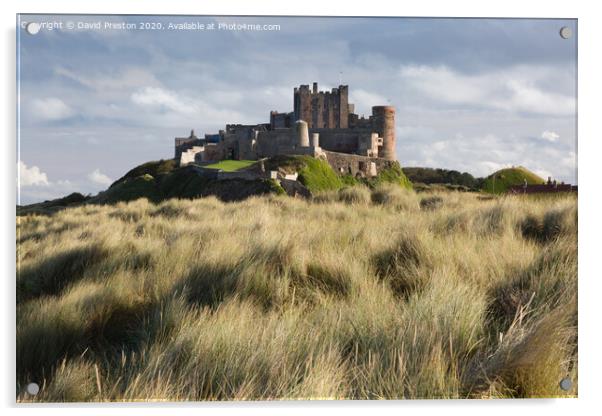 Bamburgh Castle, Northumberland Acrylic by David Preston