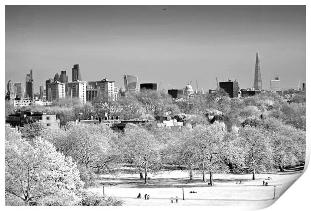 London Skyline Cityscape Primrose Hill Print by Andy Evans Photos