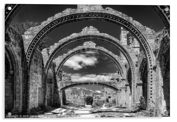 Ruins of Sta. Maria de Dozo - Galicia Acrylic by Jordi Carrio