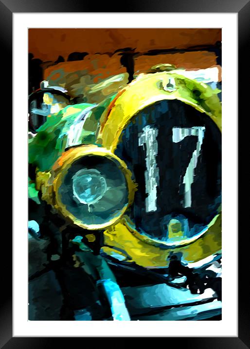 No.17 race car Framed Mounted Print by Nathan Wright