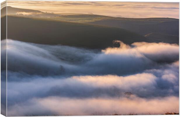 Perry Dale flowing Fog Canvas Print by John Finney