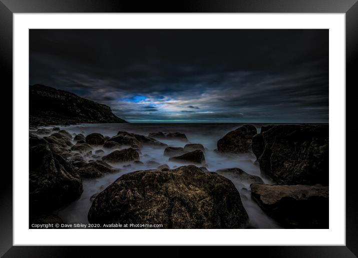 Moody Seascape Framed Mounted Print by Dave Sibley