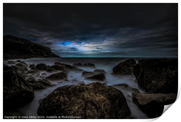 Moody Seascape Print by Dave Sibley