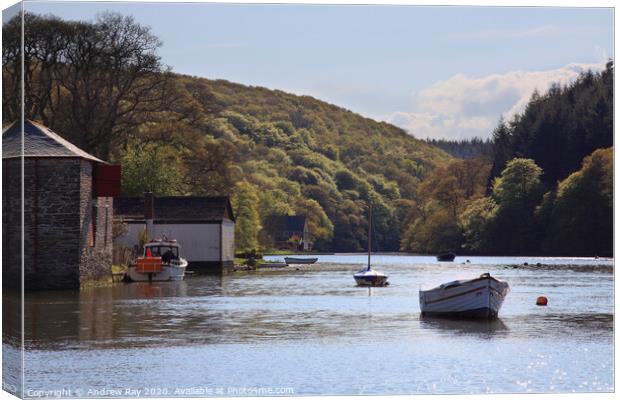 River Lerryn Canvas Print by Andrew Ray