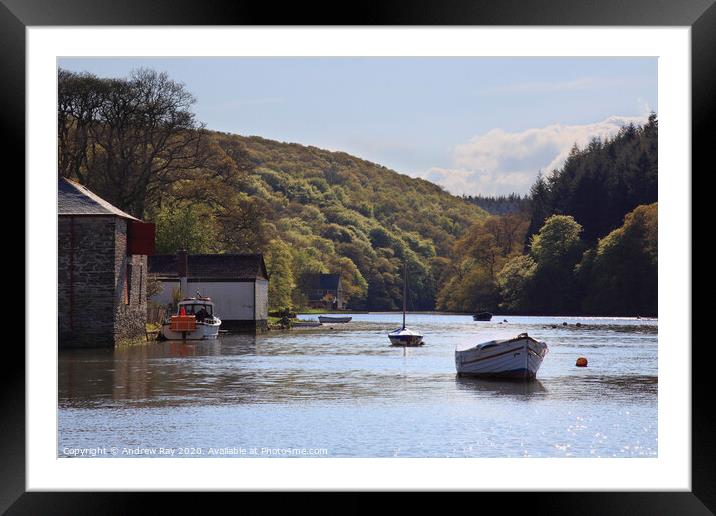 River Lerryn Framed Mounted Print by Andrew Ray