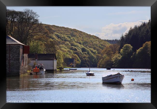 River Lerryn Framed Print by Andrew Ray