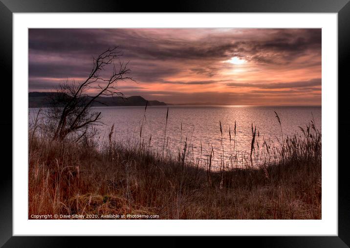 sunrise over the sea Framed Mounted Print by Dave Sibley