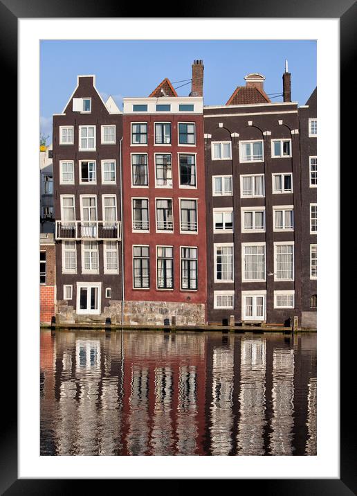Row Houses in Amsterdam Framed Mounted Print by Artur Bogacki