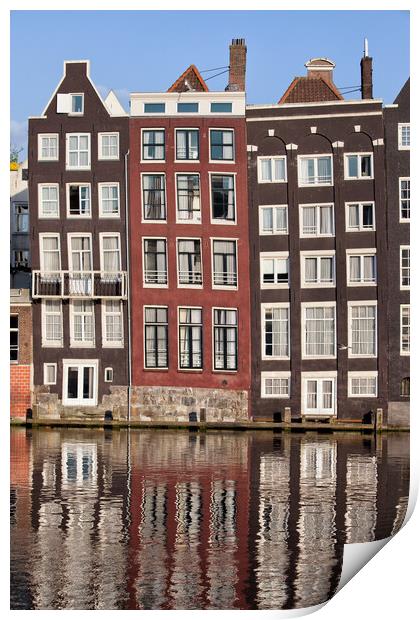 Row Houses in Amsterdam Print by Artur Bogacki
