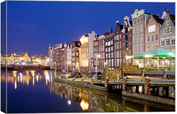 City of Amsterdam at Night Canvas Print by Artur Bogacki