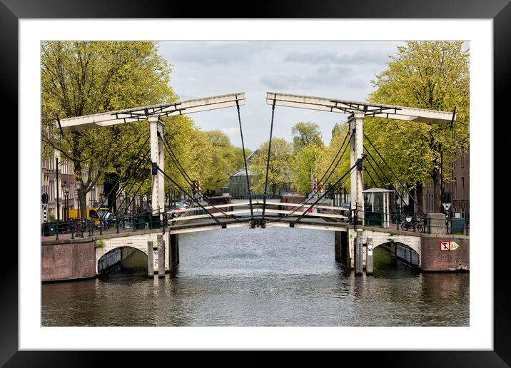 Drawbridge in Amsterdam Framed Mounted Print by Artur Bogacki