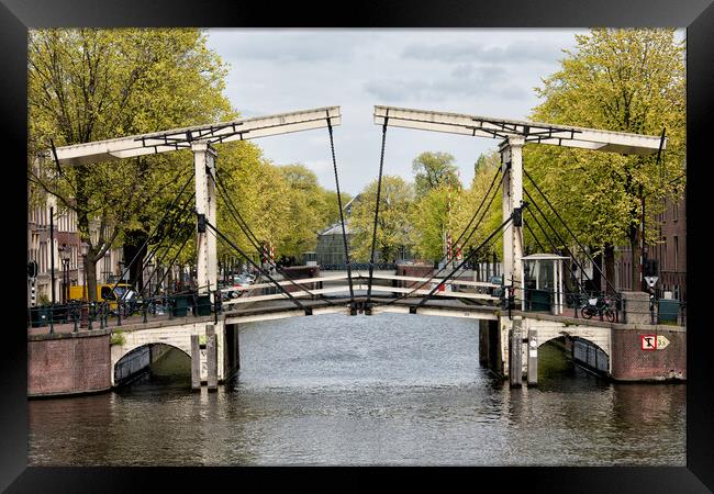 Drawbridge in Amsterdam Framed Print by Artur Bogacki