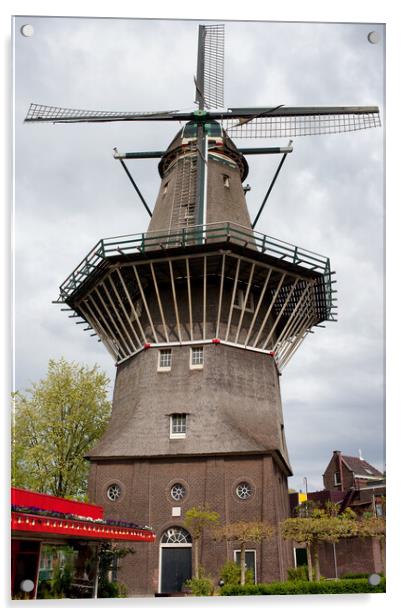 De Gooyer Windmill in Amsterdam Acrylic by Artur Bogacki