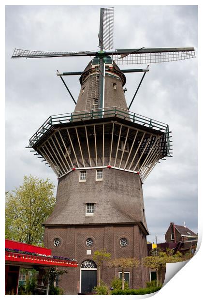De Gooyer Windmill in Amsterdam Print by Artur Bogacki