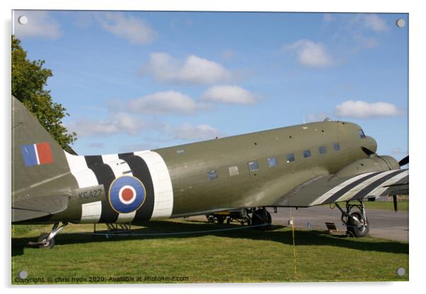 Dakota DC3 in D-Day Stripes Acrylic by chris hyde