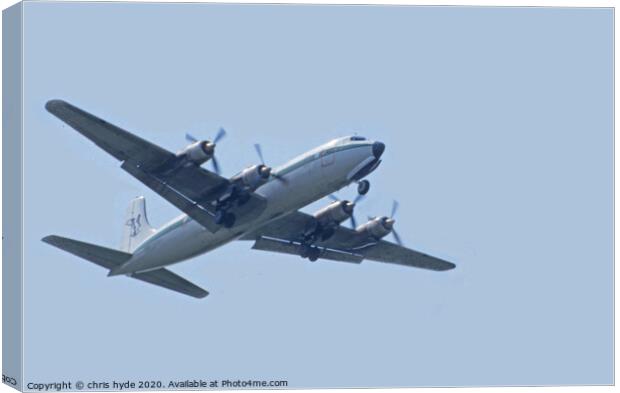 DC6 Landing Canvas Print by chris hyde