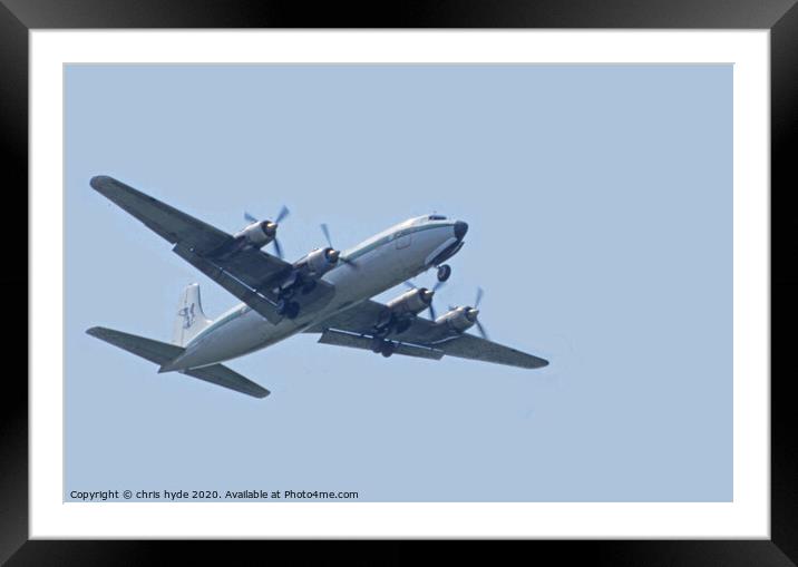 DC6 Landing Framed Mounted Print by chris hyde