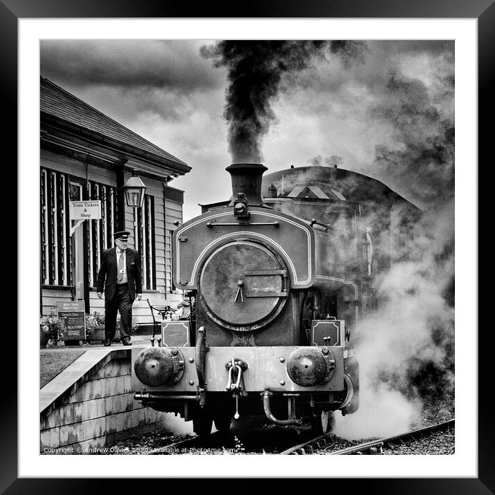 'Salmon' at Milton of Crathes station on the Deesi Framed Mounted Print by Andrew Davies