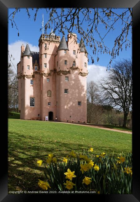Craigievar Castle, Aberdeenshire, on a bright spring morning Framed Print by Andrew Davies
