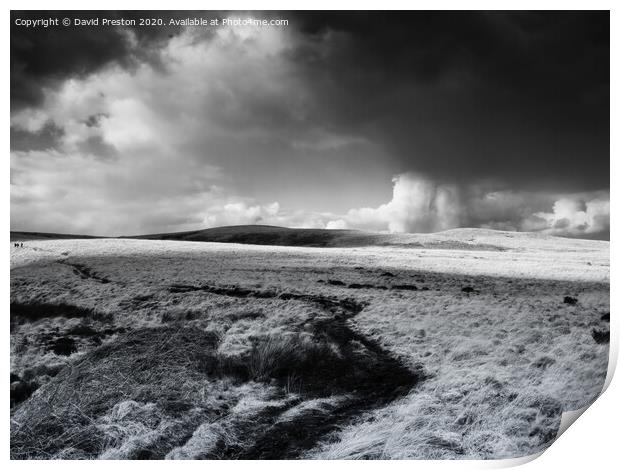 Approaching Storm, Pennine Way, Marsden, UK Print by David Preston