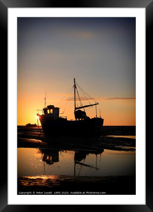 Sunset at Meols, Wirral Framed Mounted Print by Peter Lovatt  LRPS