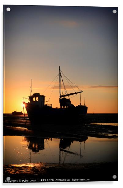 Sunset at Meols, Wirral Acrylic by Peter Lovatt  LRPS