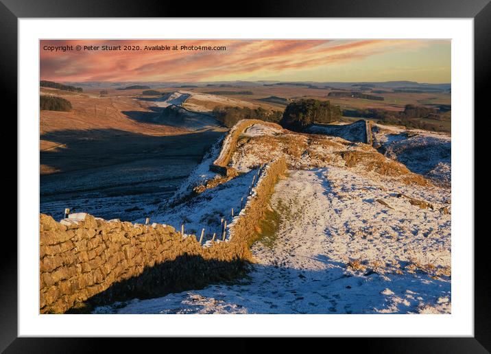 Hadrian's Wall from Once Brewed Framed Mounted Print by Peter Stuart