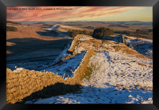 Hadrian's Wall from Once Brewed Framed Print by Peter Stuart