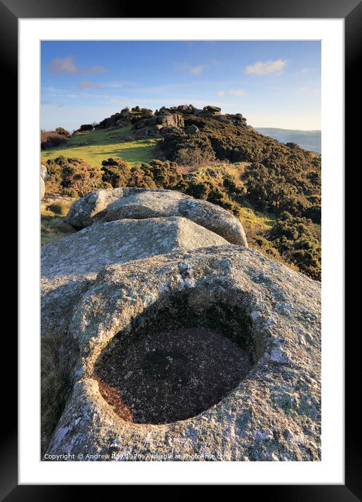 Helman Tor Framed Mounted Print by Andrew Ray