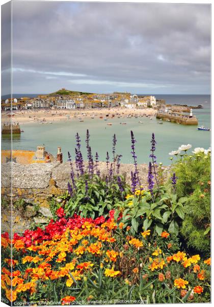 Floral display (St Ives) Canvas Print by Andrew Ray