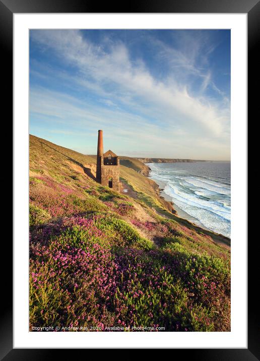 Pump Engine House (Wheal Coates) Framed Mounted Print by Andrew Ray