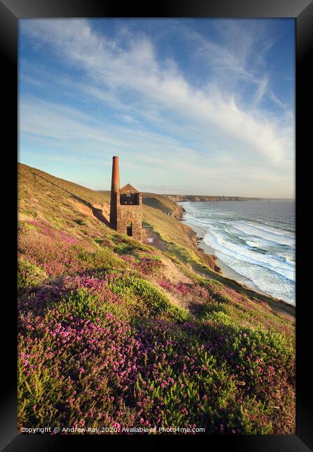 Pump Engine House (Wheal Coates) Framed Print by Andrew Ray