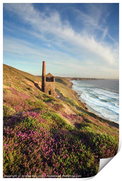Pump Engine House (Wheal Coates) Print by Andrew Ray