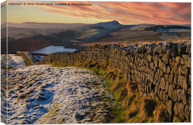 Hadrian's Wall from Once Brewed Canvas Print by Peter Stuart