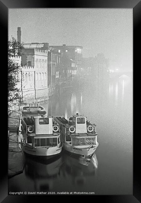 Mist over the River Ouse, York Framed Print by David Mather