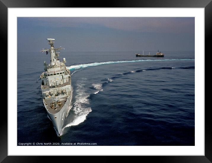 HMS Brazen. Framed Mounted Print by Chris North