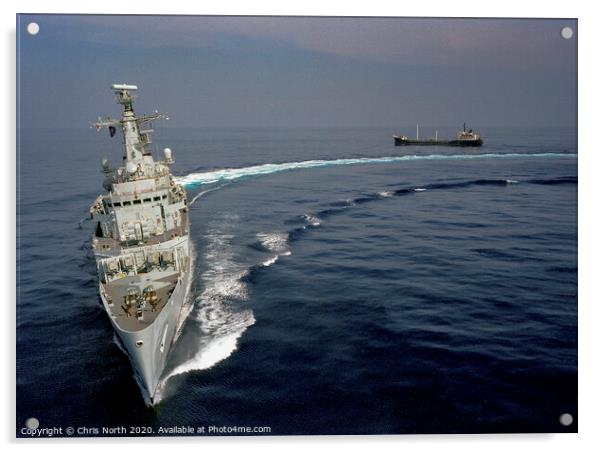 HMS Brazen. Acrylic by Chris North