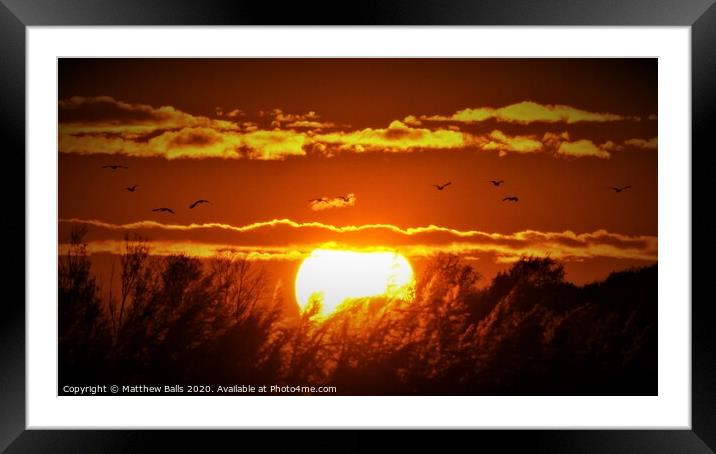 Flying to the Sun Framed Mounted Print by Matthew Balls