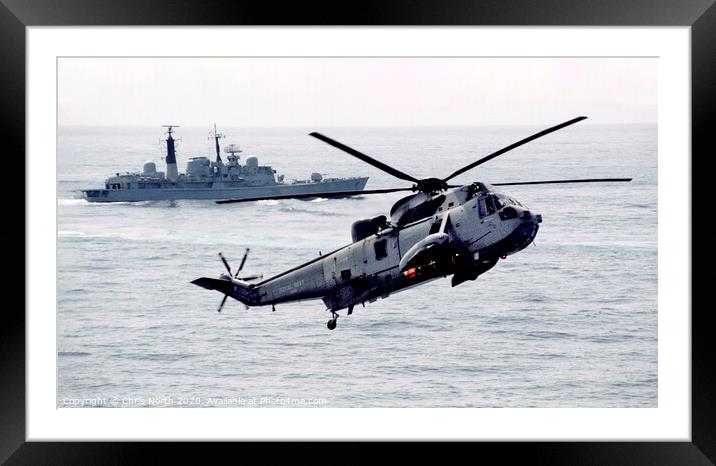 HMS Liverpool and Seaking Mk5 Framed Mounted Print by Chris North
