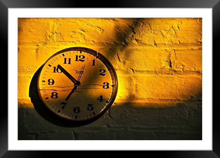 Morning Sun Against The Clock Framed Mounted Print by Daniel Cowee