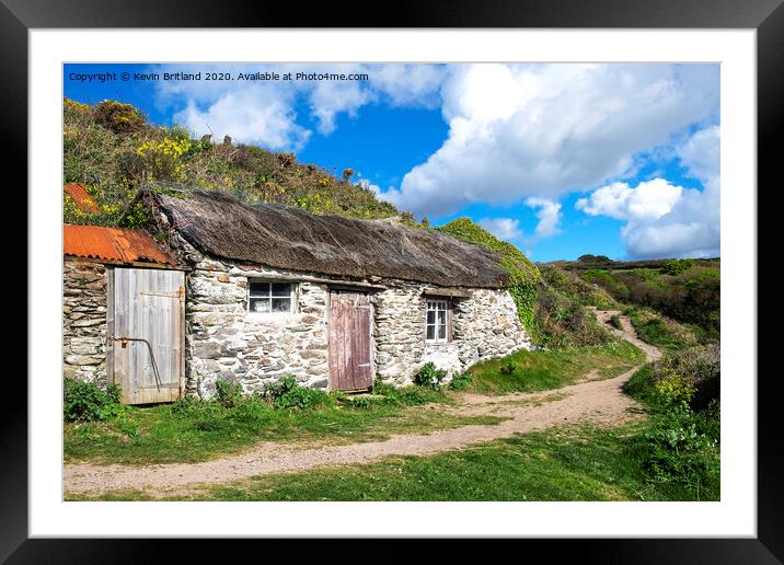 cornish fishermans cottage Framed Mounted Print by Kevin Britland